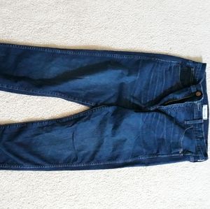 Madewell high rise skinny dark wash jeans, 32